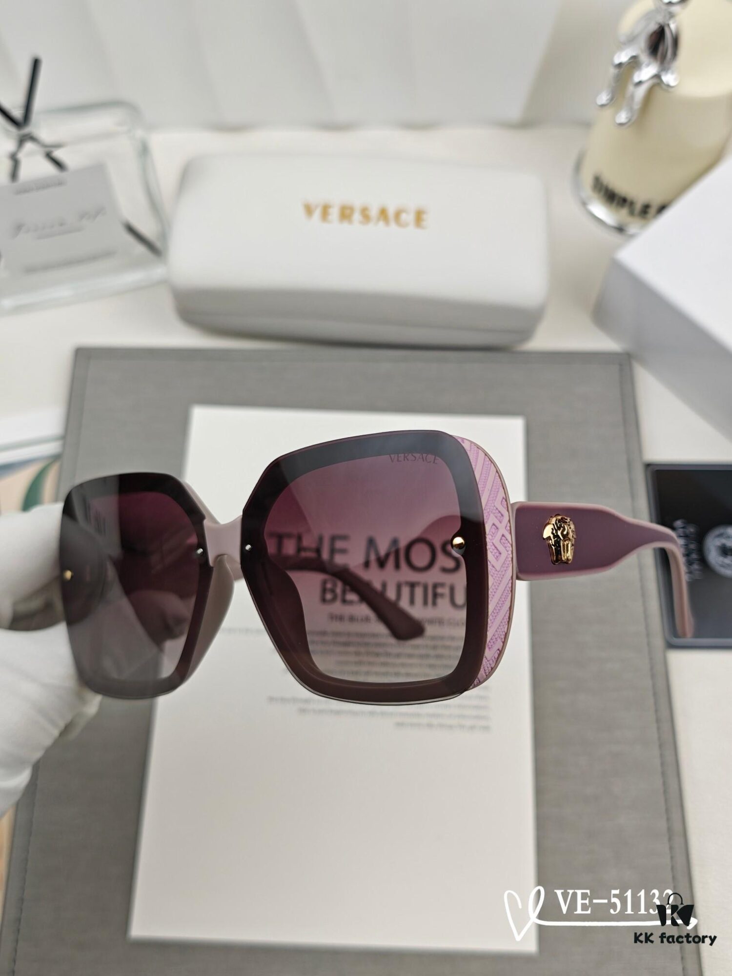 Versace - TR90 Lightweight Sunglasses with Polarized Lenses, Stylish Design for Travel and Driving, Model 51132