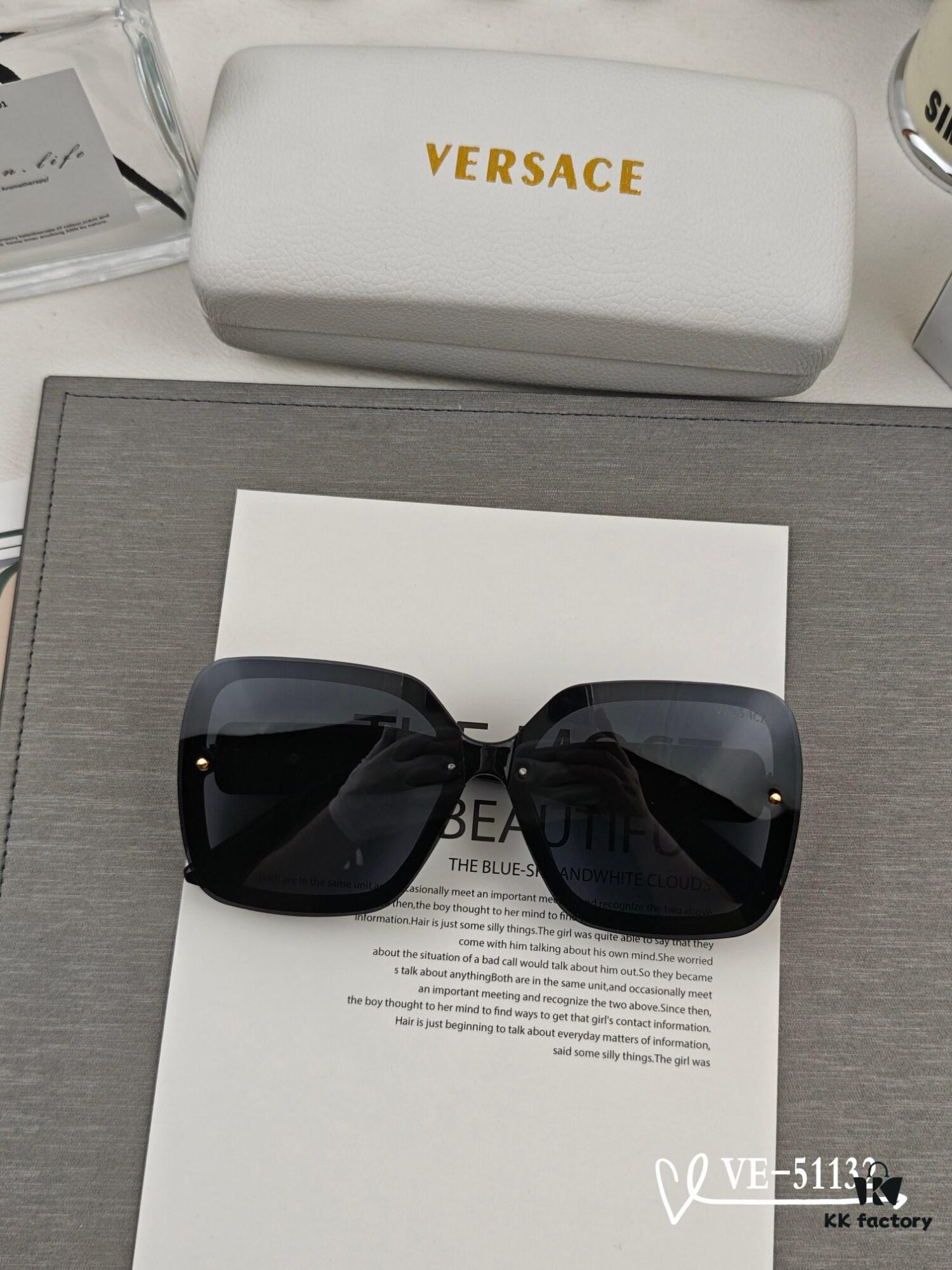 Versace - TR90 Lightweight Sunglasses with Polarized Lenses, Stylish Design for Travel and Driving, Model 51132