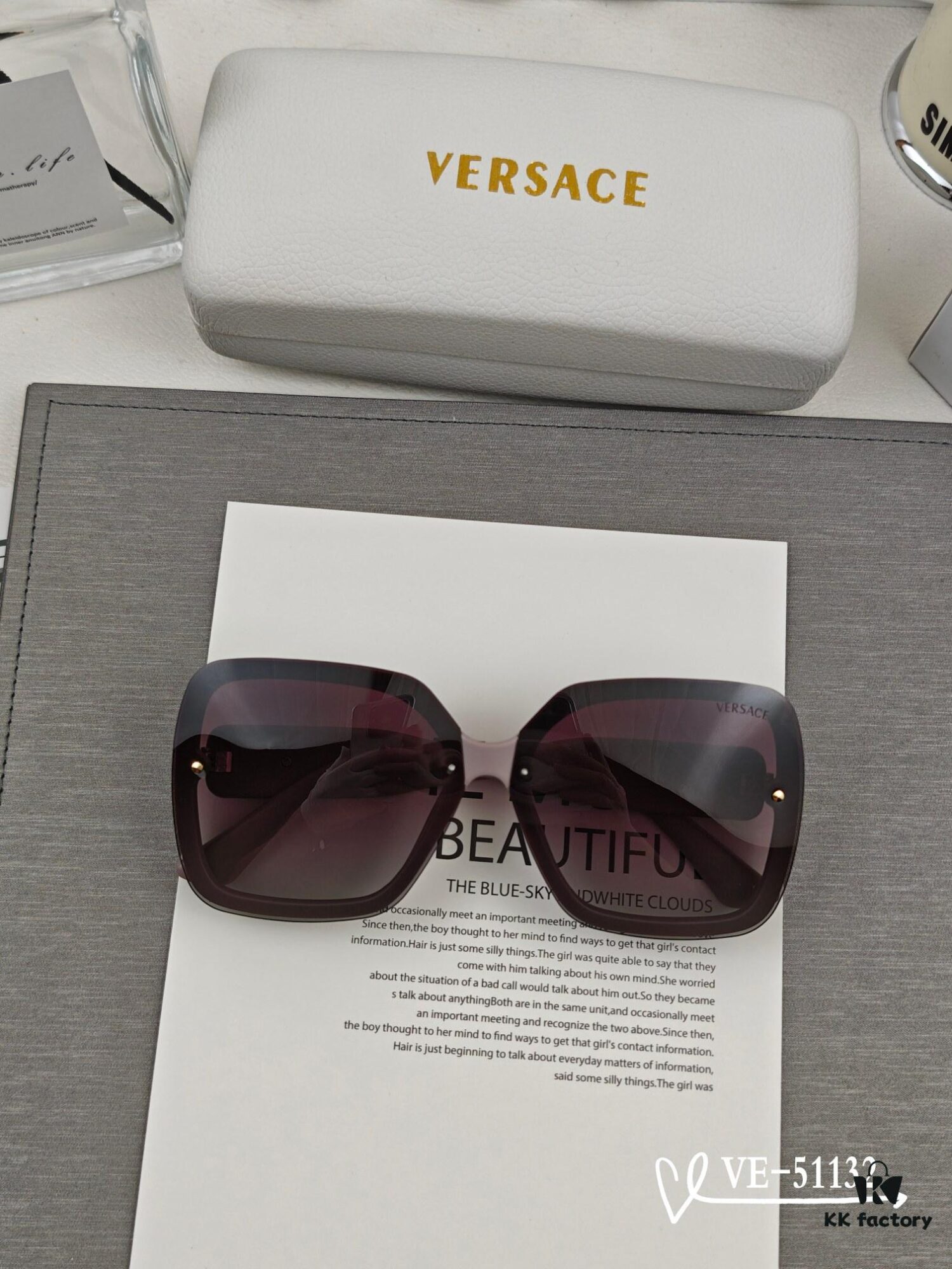 Versace - TR90 Lightweight Sunglasses with Polarized Lenses, Stylish Design for Travel and Driving, Model 51132