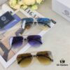 Versace 2025 New Arrival Classic Metal Frameless Men's Sunglasses, Fashionable UV-Protective Driving Shades