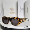 VERSACE Elliptical Design Sunglasses with Golden Medusa Studs and Columnar Temples