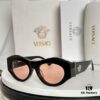 VERSACE Elliptical Design Sunglasses with Golden Medusa Studs and Columnar Temples
