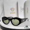 VERSACE Elliptical Design Sunglasses with Golden Medusa Studs and Columnar Temples