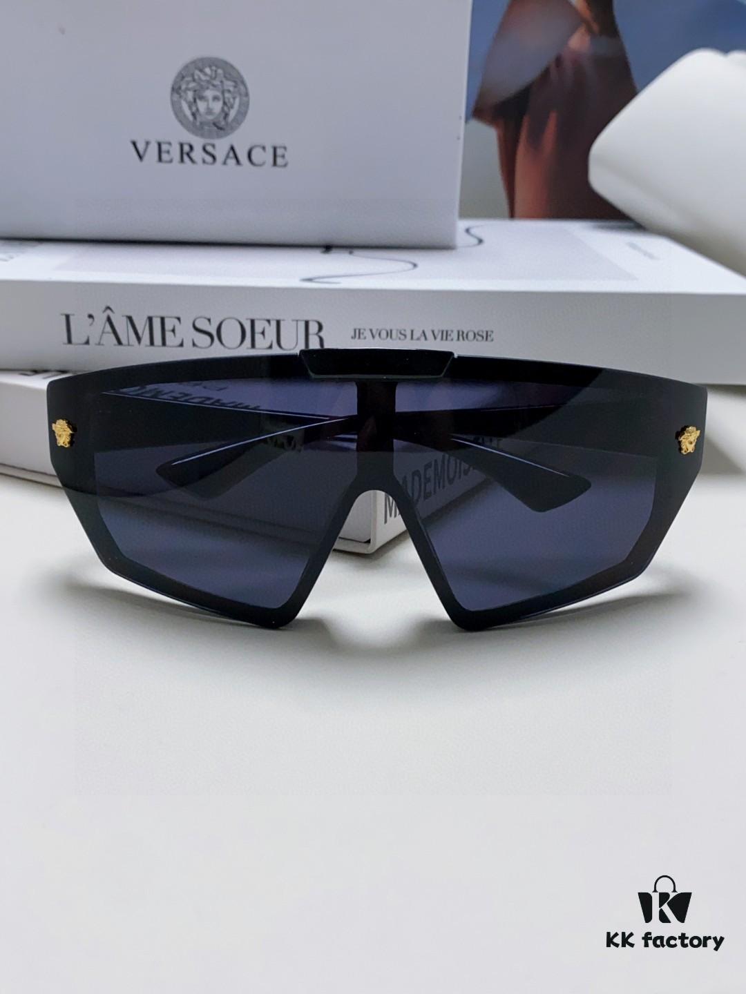 VERSACE Versace [Spring/Summer 2024 New Arrival] Unisex Sunglasses, Integrated Mask-Style Eyewear