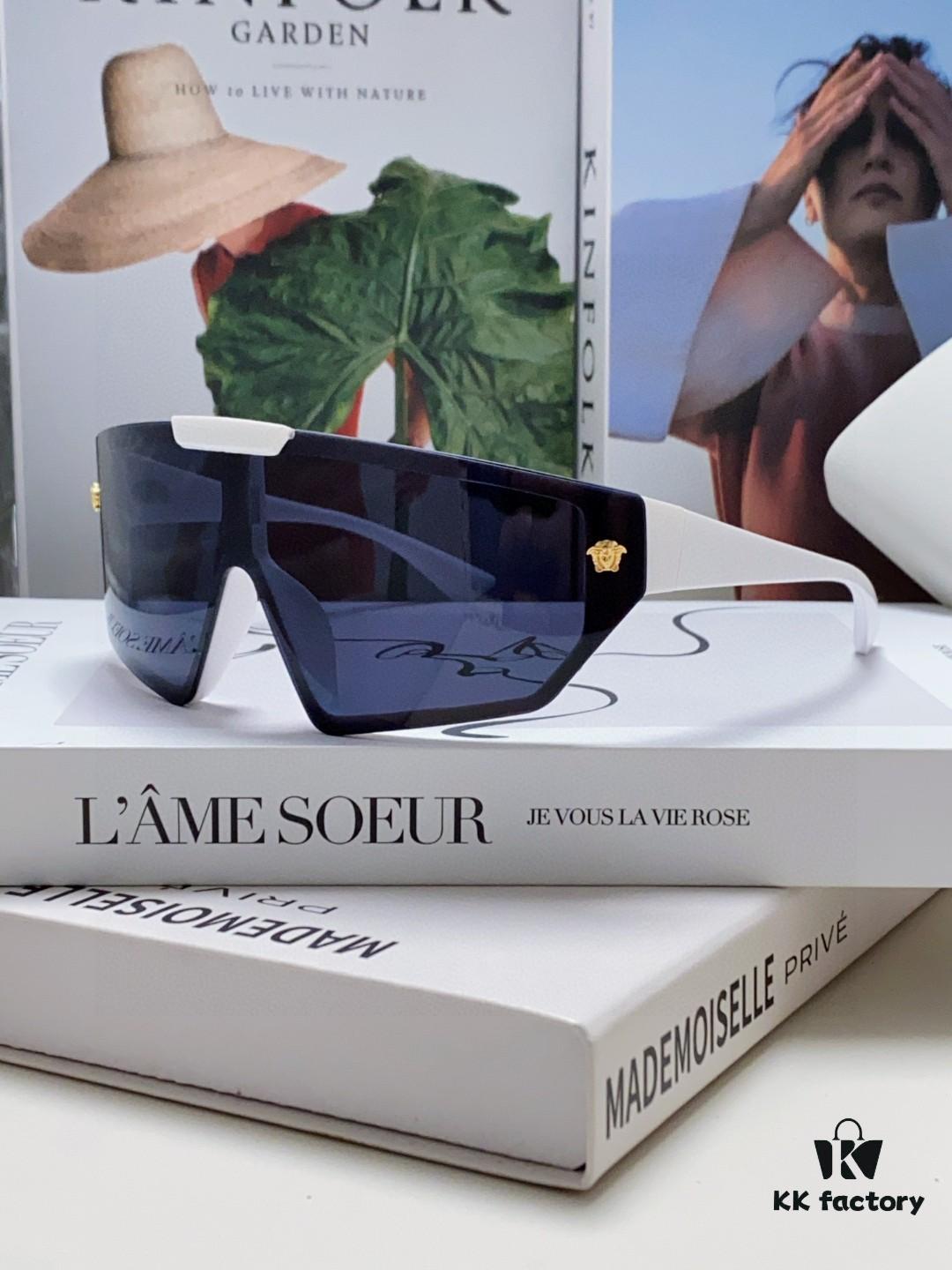 VERSACE Versace [2024 Spring/Summer New Arrival] Unisex Sunglasses, One-Piece Mask-Style Eyewear