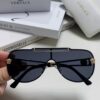 Versace 2024 New Trendy Oversized Letter Sunglasses for Women, UV-Protective One-Piece Logo Lens, Unisex Stylish Sunglasses