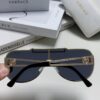Versace 2024 New Trendy Oversized Letter Sunglasses for Women, UV-Protective One-Piece Logo Lens, Unisex Stylish Sunglasses