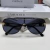 Versace 2024 New Trendy Oversized Letter Sunglasses for Women, UV-Protective One-Piece Logo Lens, Unisex Stylish Sunglasses