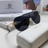 Versace 2024 New Trendy Oversized Letter Sunglasses for Women, UV-Protective One-Piece Logo Lens, Unisex Stylish Sunglasses