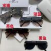 Versace 2024 New Fashion Oversized Letter Sunglasses for Women, UV-Protective One-Piece Tinted Lenses, Unisex Stylish Sun Glasses