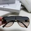Versace 2024 New Fashion Oversized Letter Sunglasses for Women, UV-Protective One-Piece Tinted Lenses, Unisex Stylish Sun Glasses