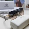 Versace 2024 New Fashion Oversized Letter Sunglasses for Women, UV-Protective One-Piece Tinted Lenses, Unisex Stylish Sun Glasses