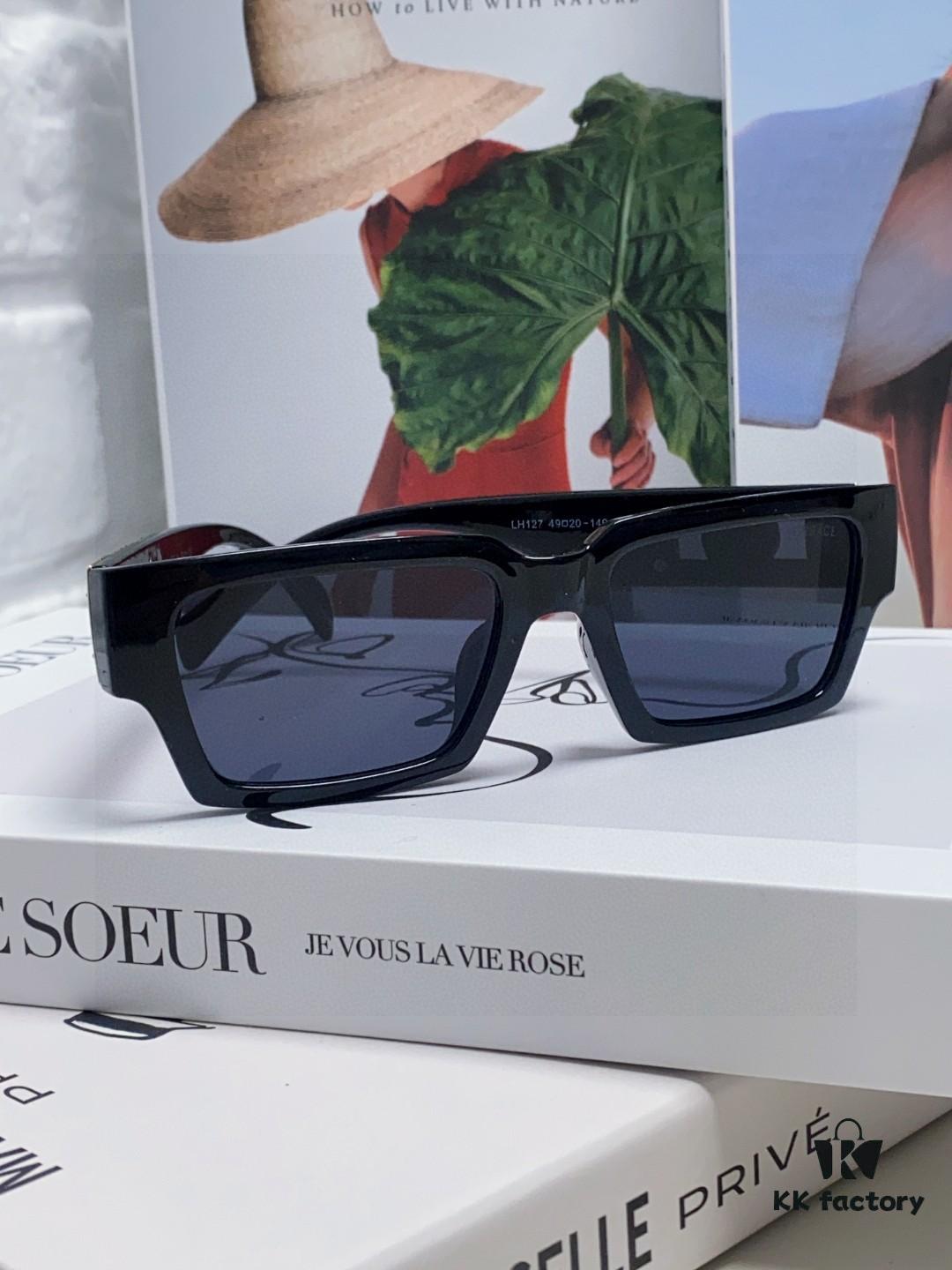 Versace 2024 New Arrival Influencer Sunglasses for Women, High-End Ins-style Edgy Fashion Hip-Hop Unisex Men's Shades, Couple's Sunglasses