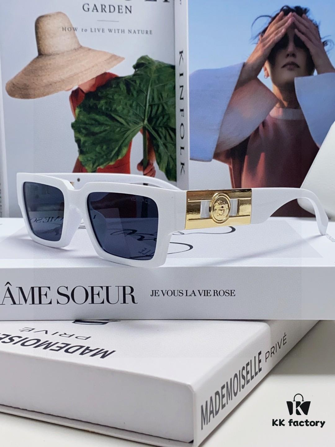 Versace 2024 New Arrival Trendy Sunglasses for Women, High-End Ins-style Unisex Cool Streetwear Hip-Hop Sunglasses for Men and Women, Couple's Eyewear