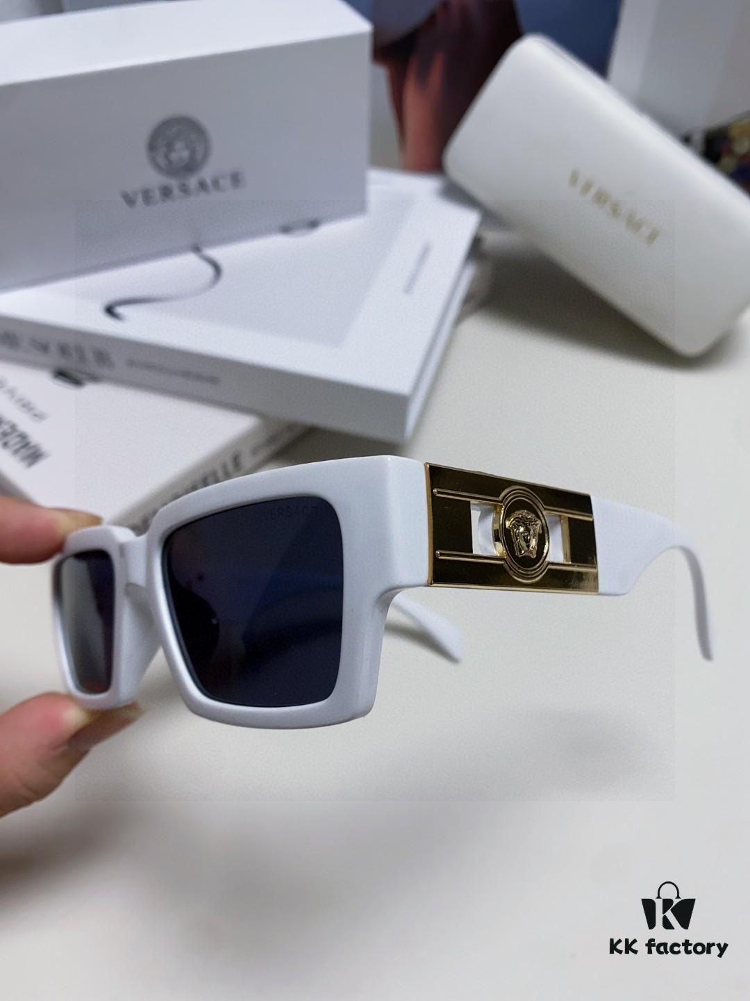 Versace 2024 New Arrival Trendy Sunglasses for Women, High-End Ins-style Unisex Cool Streetwear Hip-Hop Sunglasses for Men and Women, Couple's Eyewear