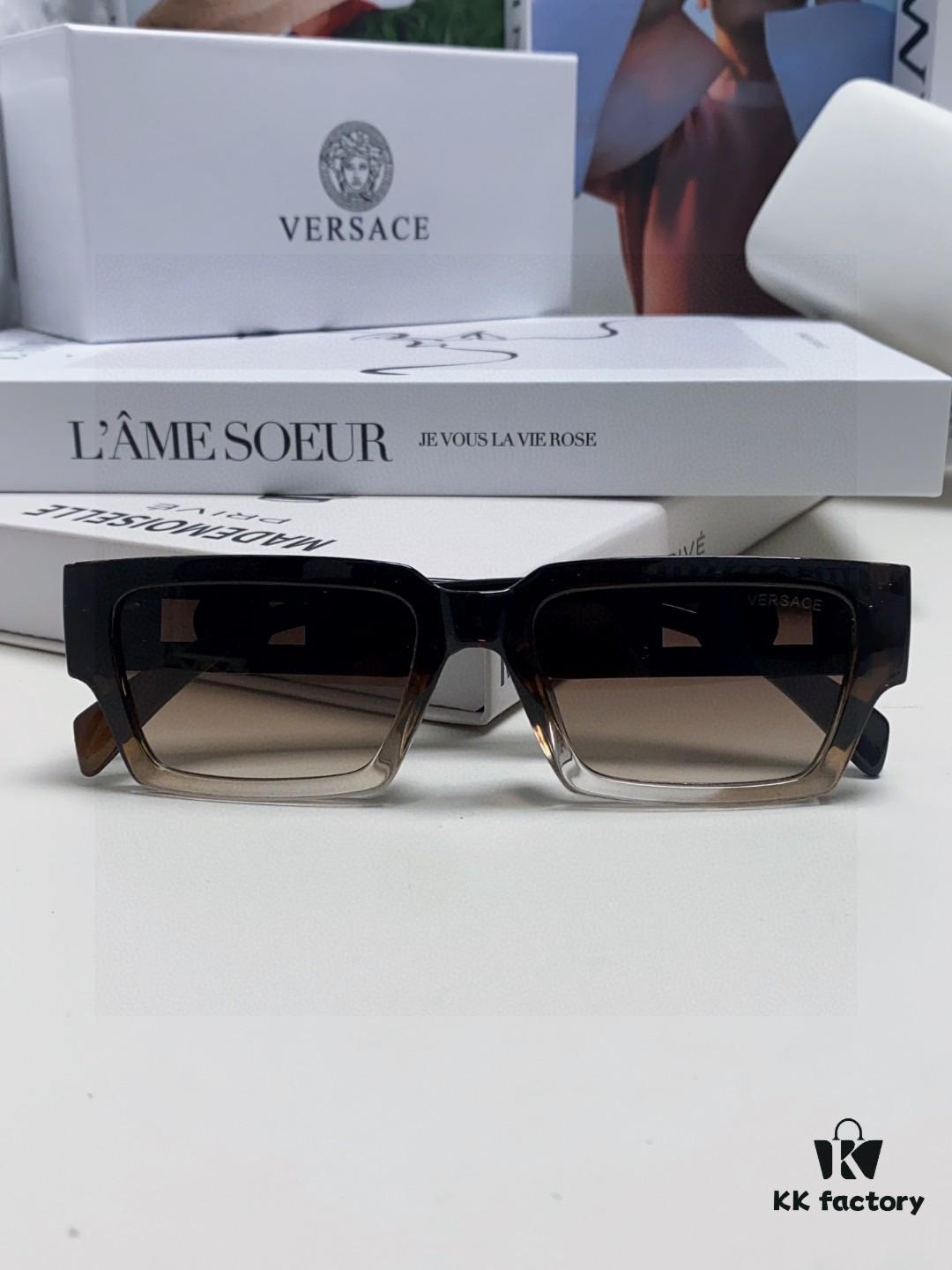 Versace 2024 New Arrival Trendy Sunglasses for Women, High-End Unisex Streetwear Style Hip-Hop Inspired Cool Shades for Men and Women, Couple's Sunglasses