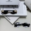 Versace New Retro Oval Sunglasses, Fashionable Unisex Sun Glasses, European and American Celebrity Style Shades