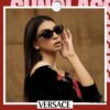 Versace VE4433 Cat-Eye Sunglasses with Oval Frame, Trendy Unisex Sun Glasses for Summer Travel