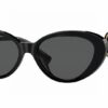 Versace VE4433 Cat-Eye Sunglasses with Oval Frame, Trendy Unisex Sun Glasses for Summer Travel
