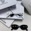 Versace VE4433 Cat-Eye Sunglasses with Oval Frame, Trendy Unisex Sun Glasses for Summer Travel