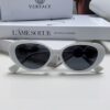 Versace Oval Cat-Eye Sunglasses VE4433, Fashionable Unisex Design, Stylish Summer Travel Sunglasses with Gold Frame