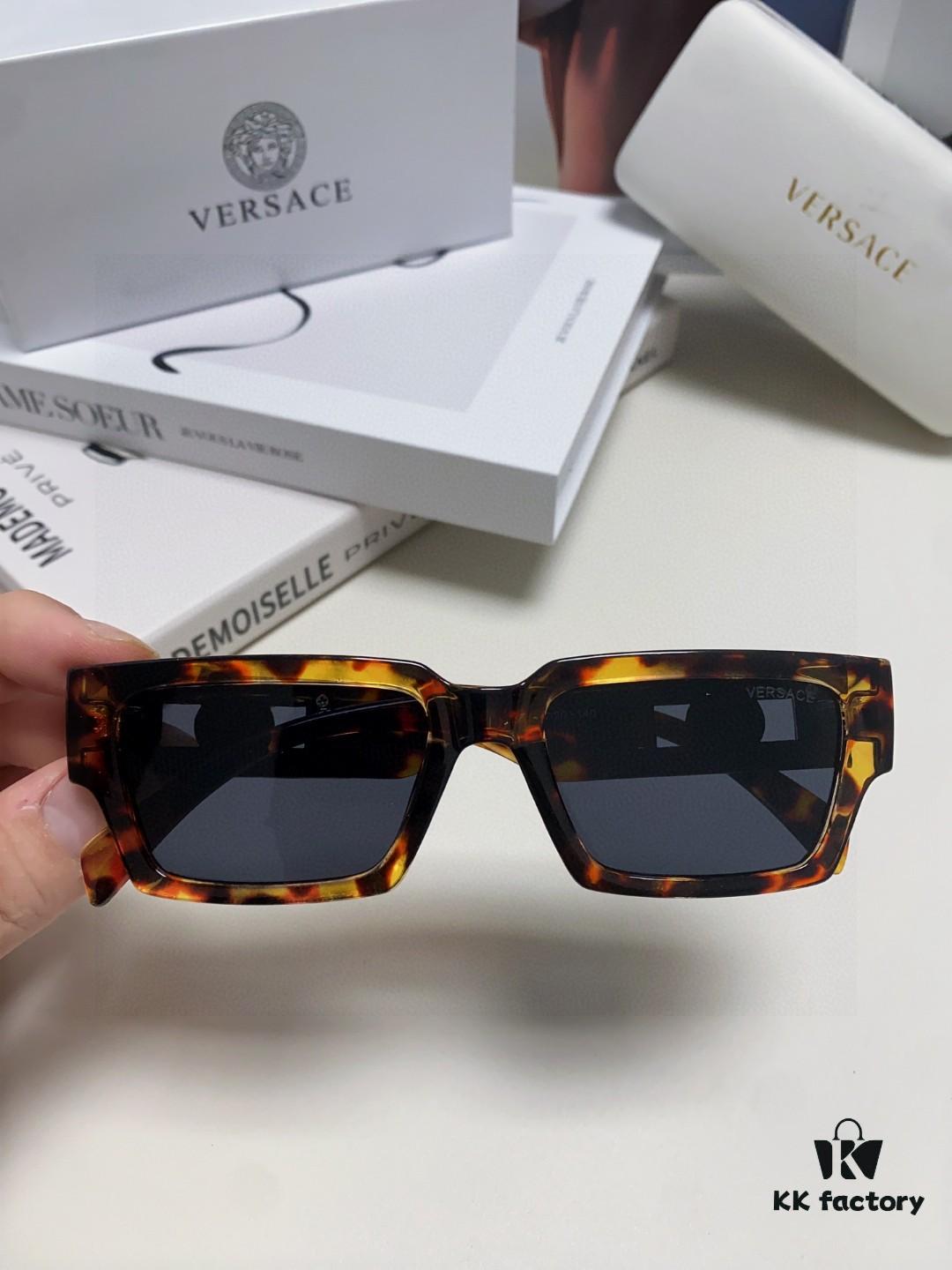 Versace 2024 New Arrival Trendy Sunglasses for Women, High-End Instagram Style, Edgy and Hip-Hop Fashion Unisex Sunglasses for Men and Women, Couple's Eyewear