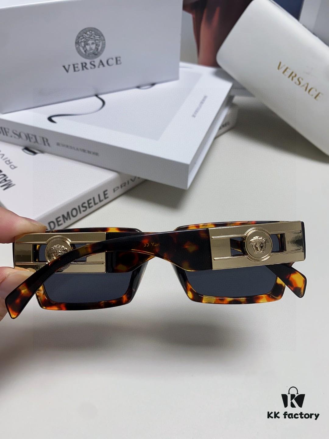 Versace 2024 New Arrival Trendy Sunglasses for Women, High-End Instagram Style, Edgy and Hip-Hop Fashion Unisex Sunglasses for Men and Women, Couple's Eyewear