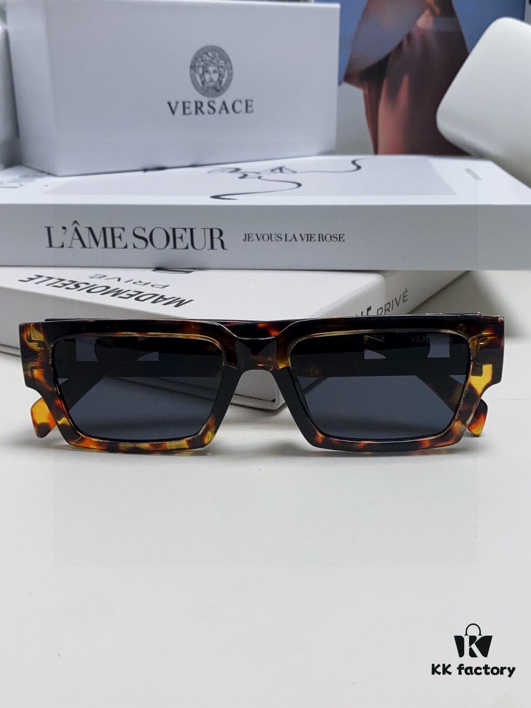 Versace 2024 New Arrival Trendy Sunglasses for Women, High-End Instagram Style, Edgy and Hip-Hop Fashion Unisex Sunglasses for Men and Women, Couple's Eyewear