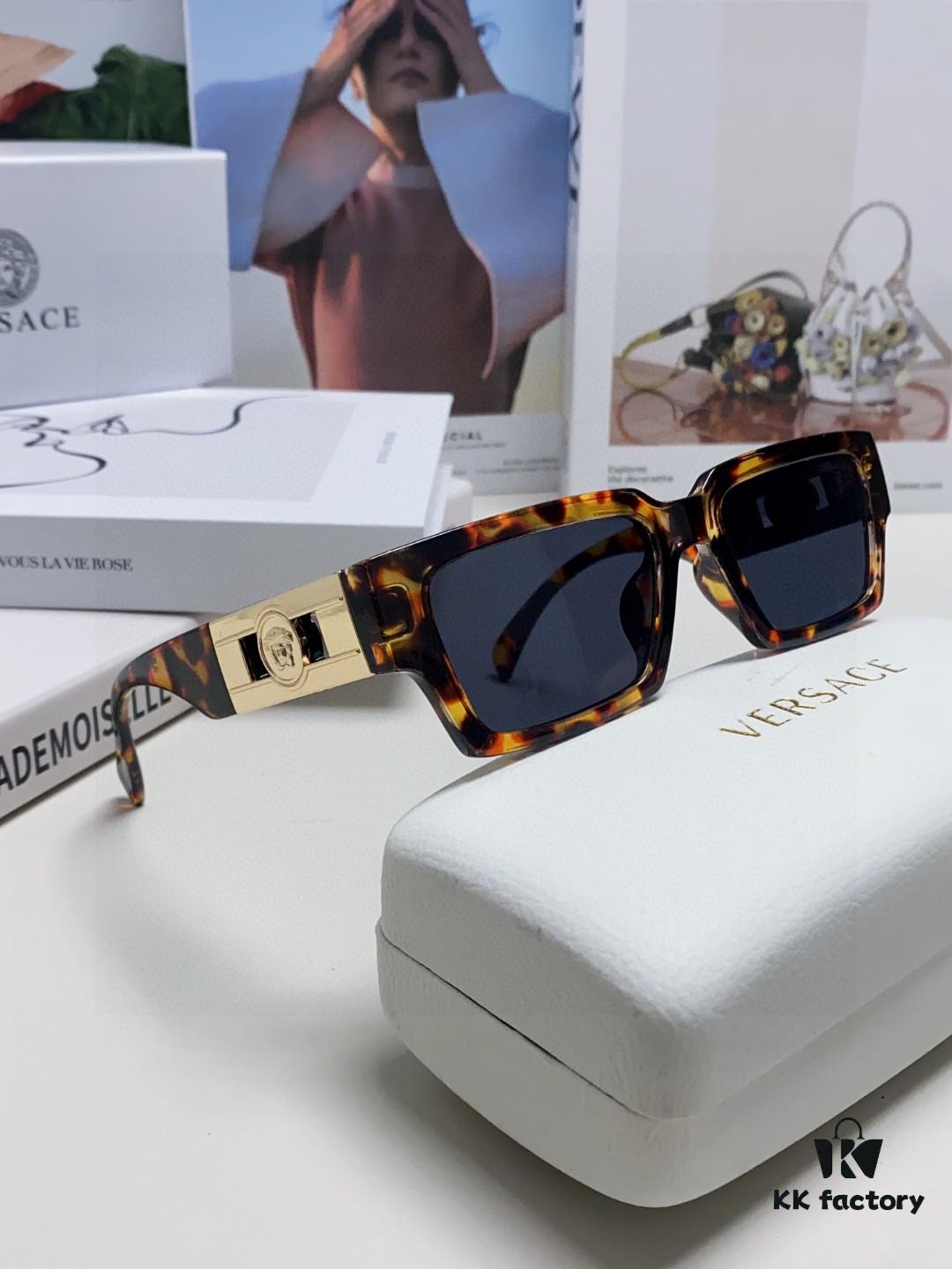 Versace 2024 New Arrival Trendy Sunglasses for Women, High-End Instagram Style, Edgy and Hip-Hop Fashion Unisex Sunglasses for Men and Women, Couple's Eyewear