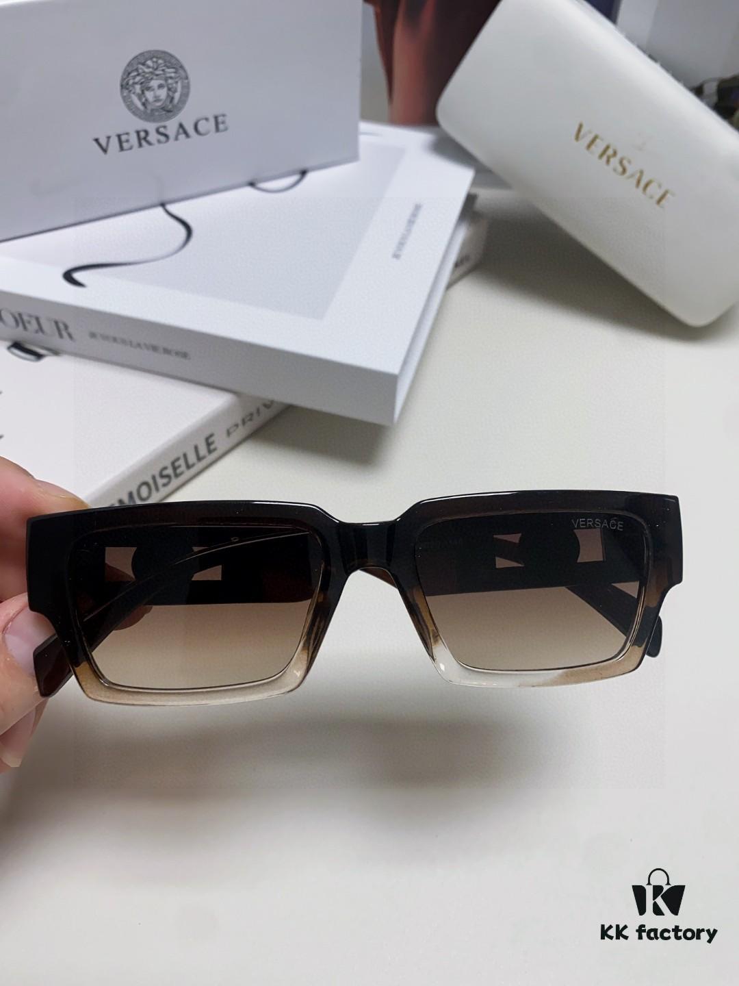 Versace 2024 New Arrival Trendy Sunglasses for Women, High-End Ins Style, Edgy and Fashionable Unisex Hip-Hop Sun Glasses for Men and Women, Couple's Eyewear