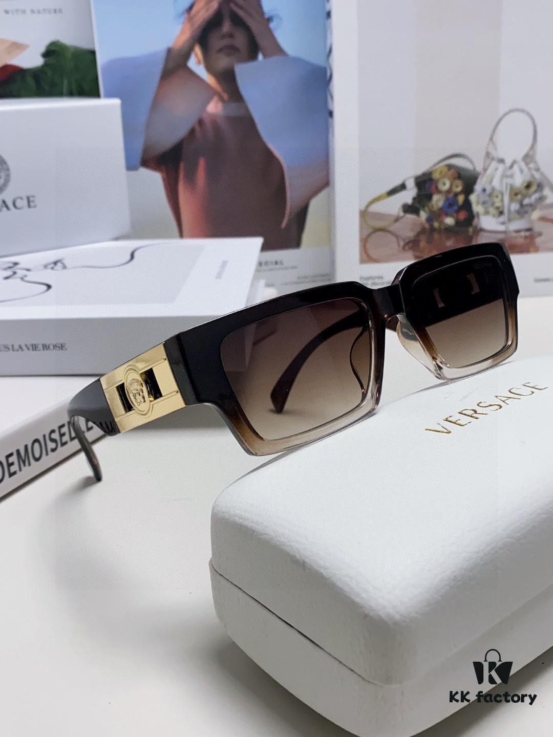 Versace 2024 New Arrival Trendy Sunglasses for Women, High-End Ins Style, Edgy and Fashionable Unisex Hip-Hop Sun Glasses for Men and Women, Couple's Eyewear
