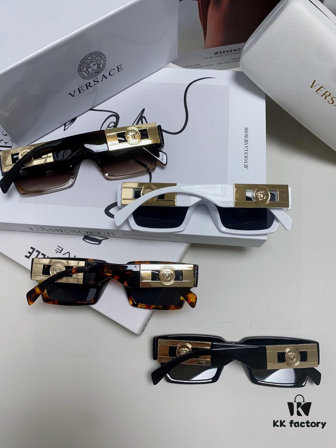 Versace 2024 New Arrival Trendy Sunglasses for Women, High-End Ins Style, Edgy and Fashionable Unisex Hip-Hop Sun Glasses for Men and Women, Couple's Eyewear