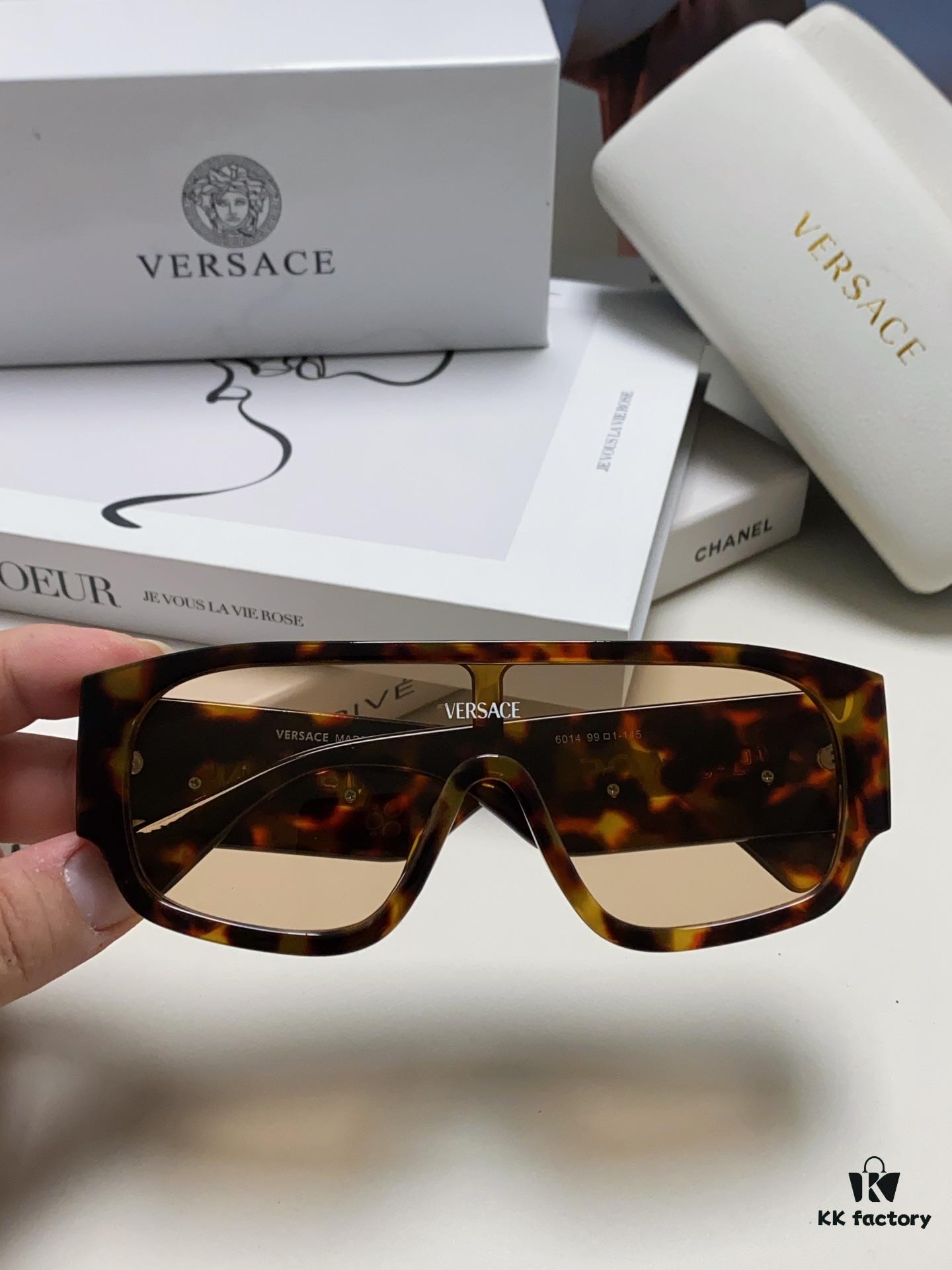 Versace 2024 New Arrival Sunglasses Unisex High-End One-Piece Aviator Eyewear for Driving