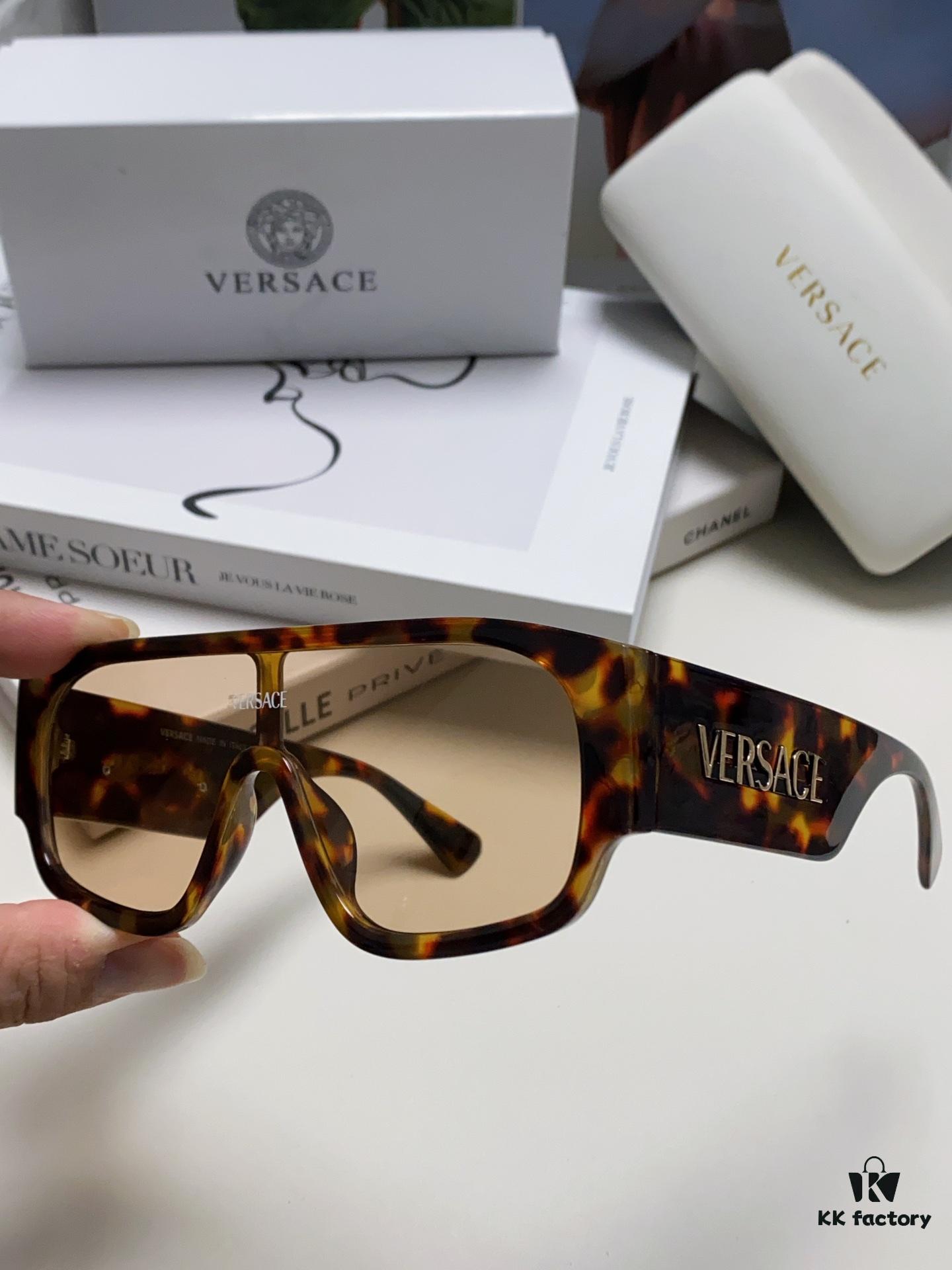 Versace 2024 New Arrival Sunglasses Unisex High-End One-Piece Aviator Eyewear for Driving