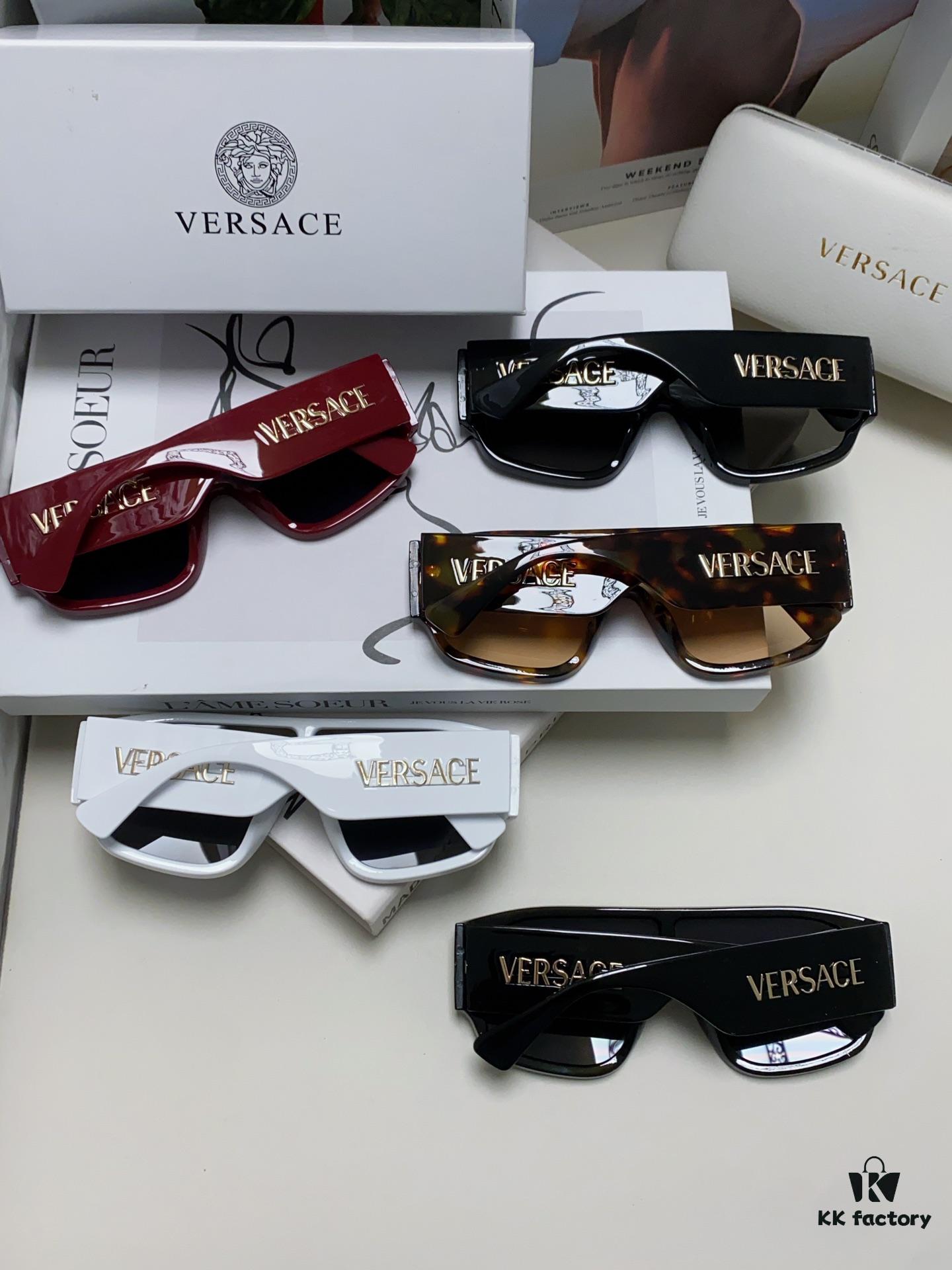 Versace 2024 New Arrival Sunglasses Unisex High-End One-Piece Aviator Eyewear for Driving