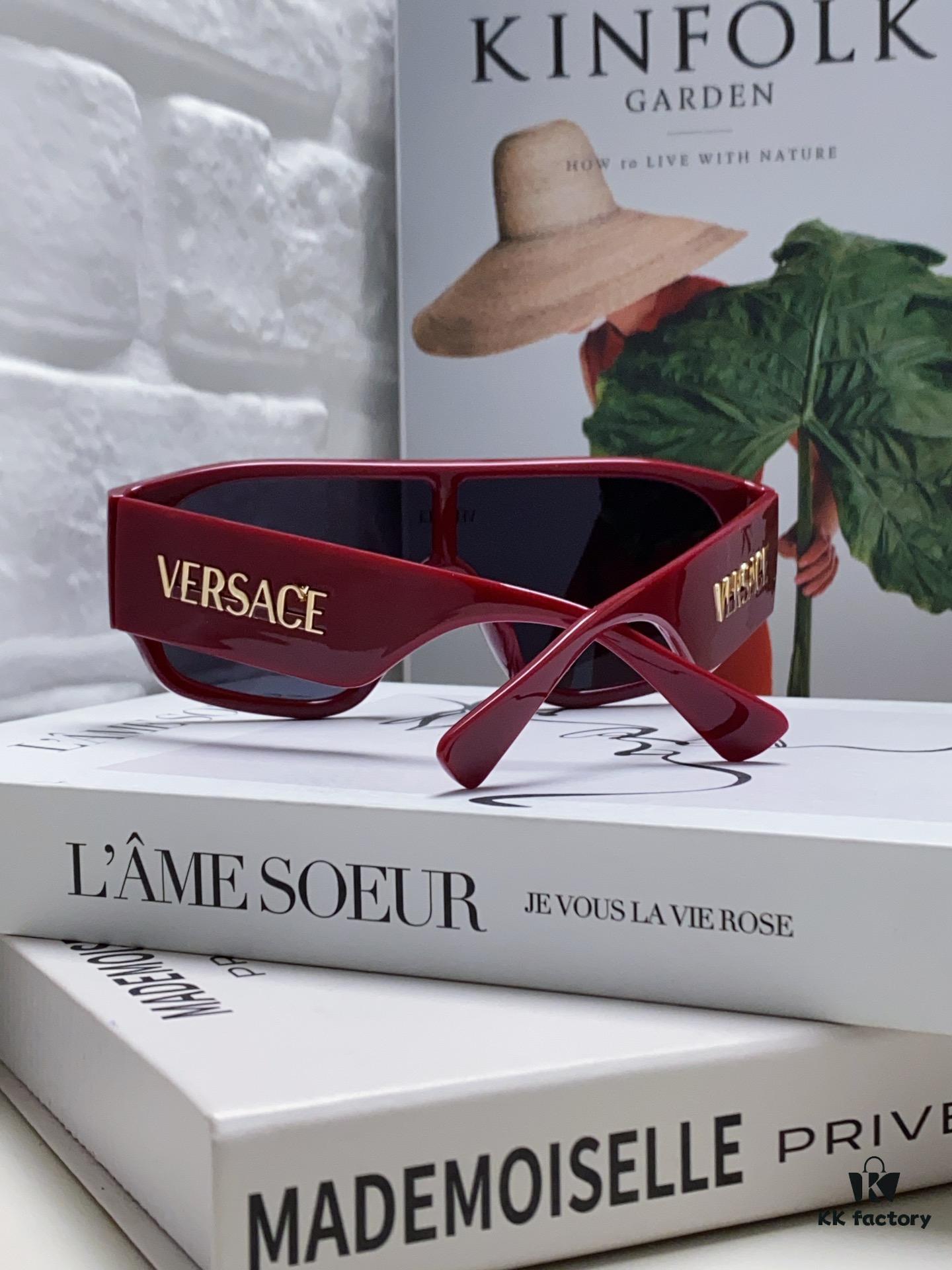 Versace 2024 New Arrival Sunglasses Unisex Premium One-Piece Aviator Goggles for Driving