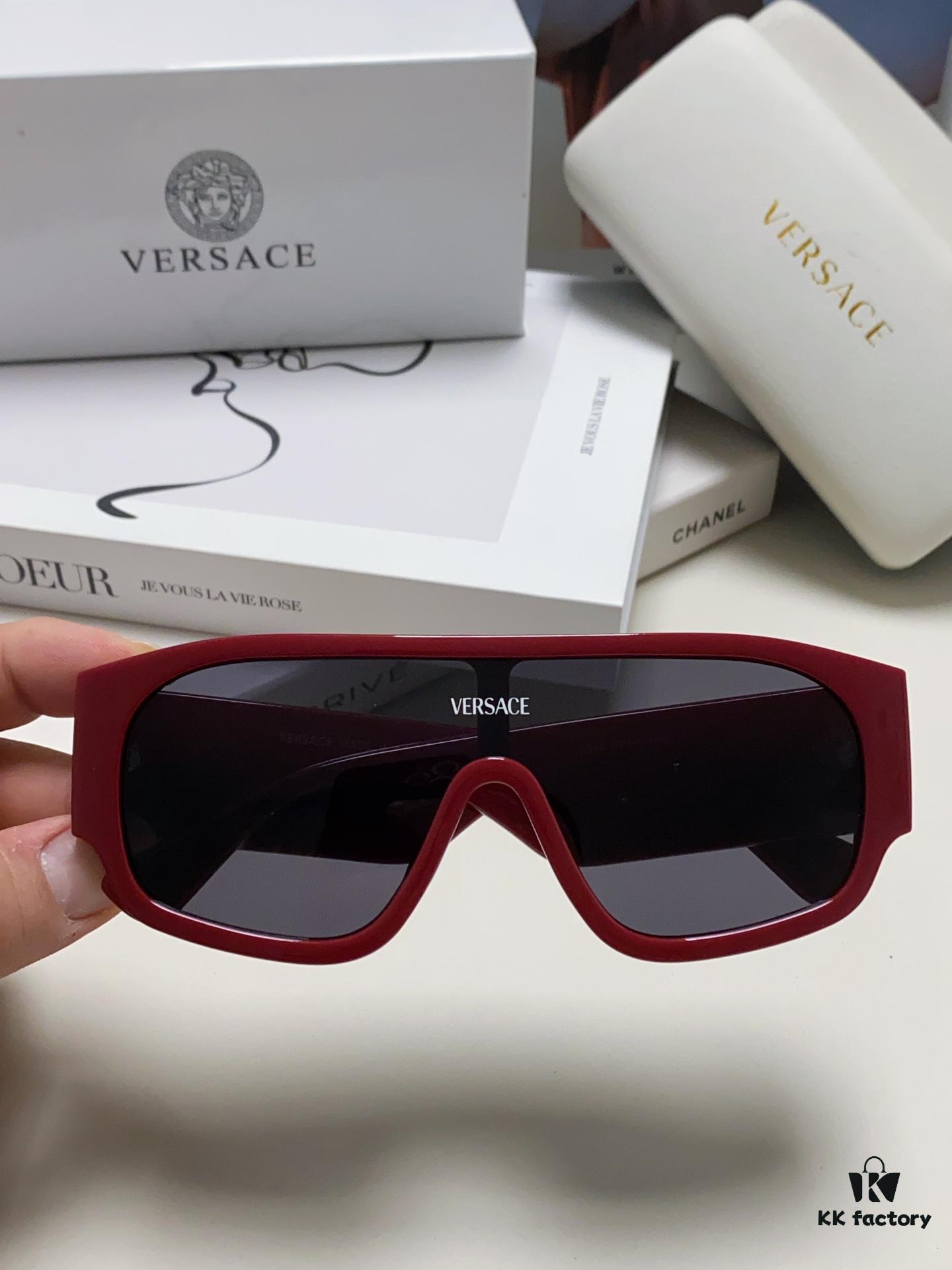 Versace 2024 New Arrival Sunglasses Unisex Premium One-Piece Aviator Goggles for Driving