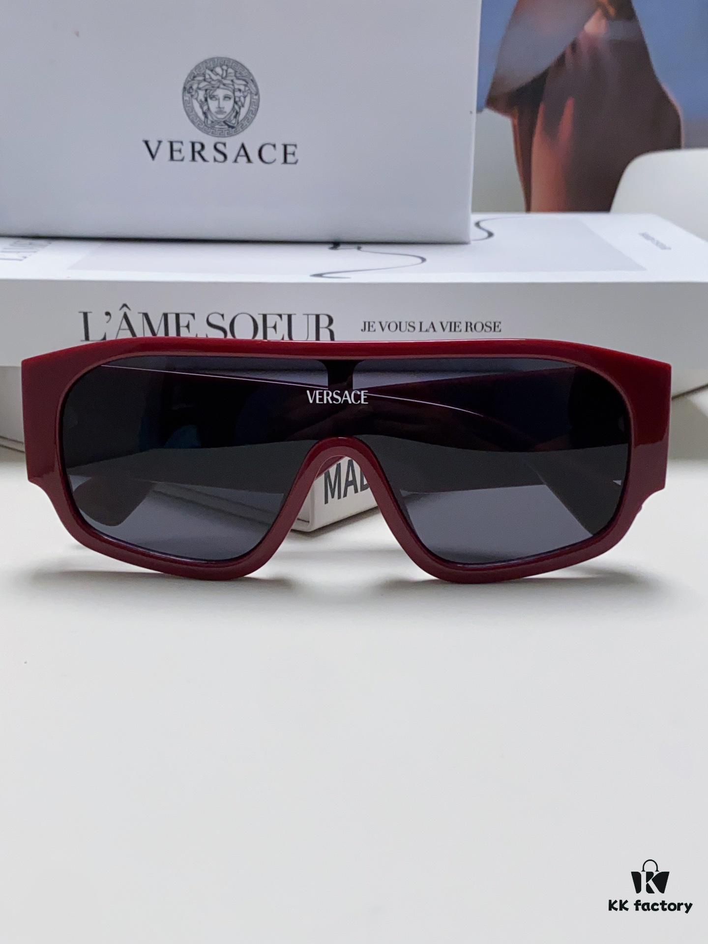 Versace 2024 New Arrival Sunglasses Unisex Premium One-Piece Aviator Goggles for Driving