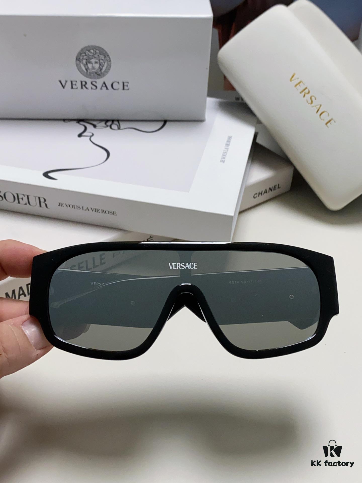 Versace 2024 New Arrival Sunglasses Unisex Premium One-Piece Pilot Sun Glasses for Driving 4439