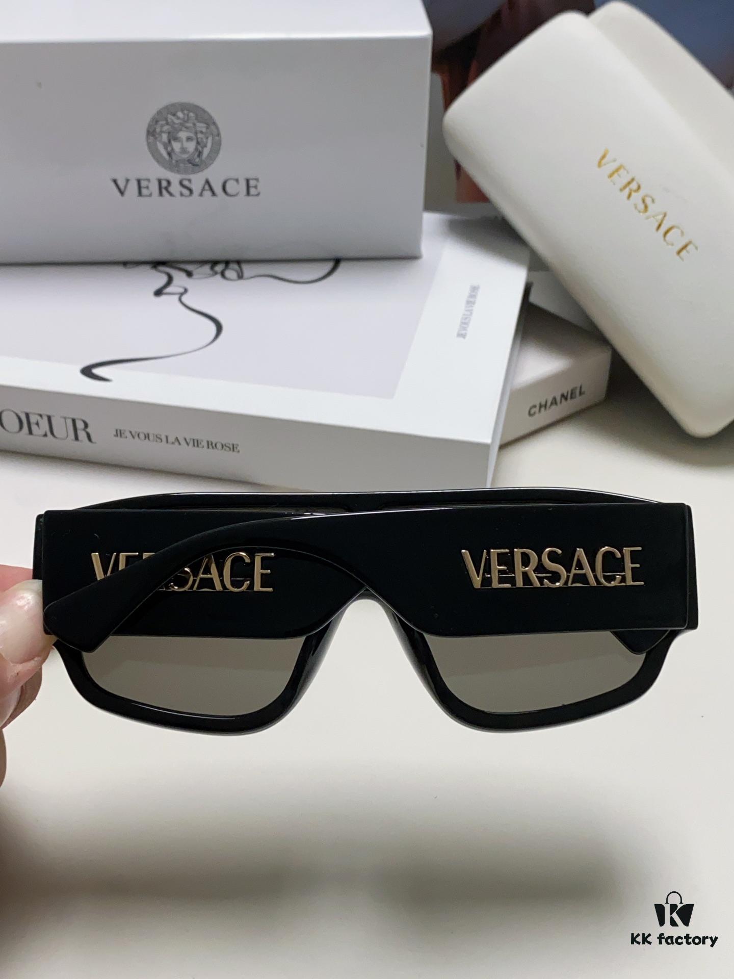 Versace 2024 New Arrival Sunglasses Unisex Premium One-Piece Pilot Sun Glasses for Driving 4439