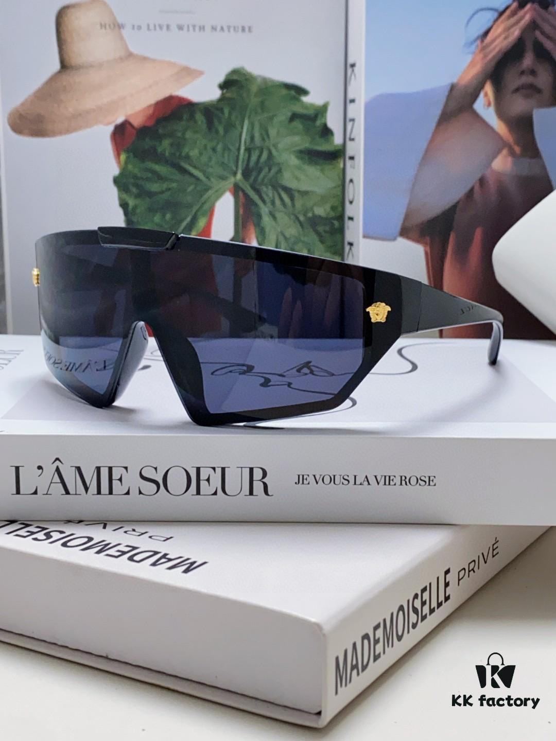 VERSACE Versace [2024 Spring/Summer New Arrival] Unisex Sunglasses, One-Piece Mask-Style Eyewear