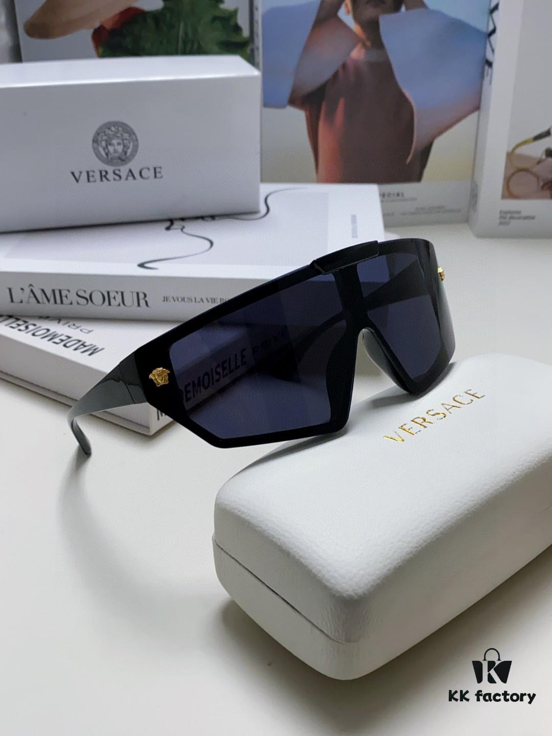 VERSACE Versace [2024 Spring/Summer New Arrival] Unisex Sunglasses, One-Piece Mask-Style Eyewear