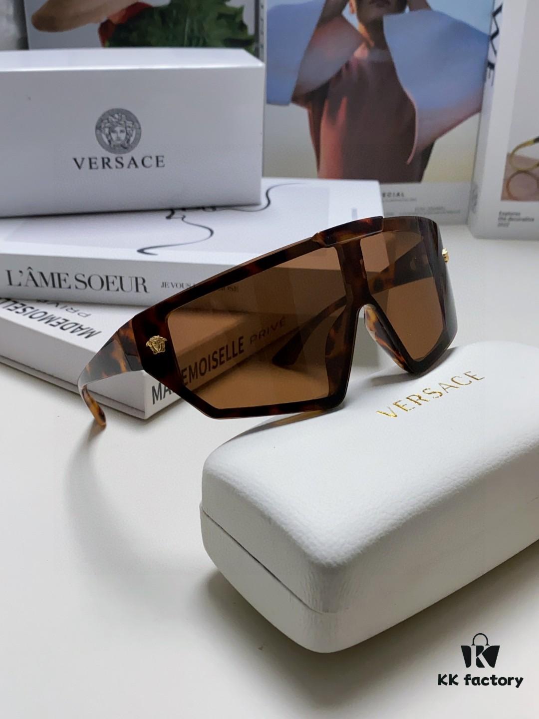 VERSACE Versace [2024 Spring/Summer New Arrival] Unisex Sunglasses, One-Piece Mask-Style Goggles