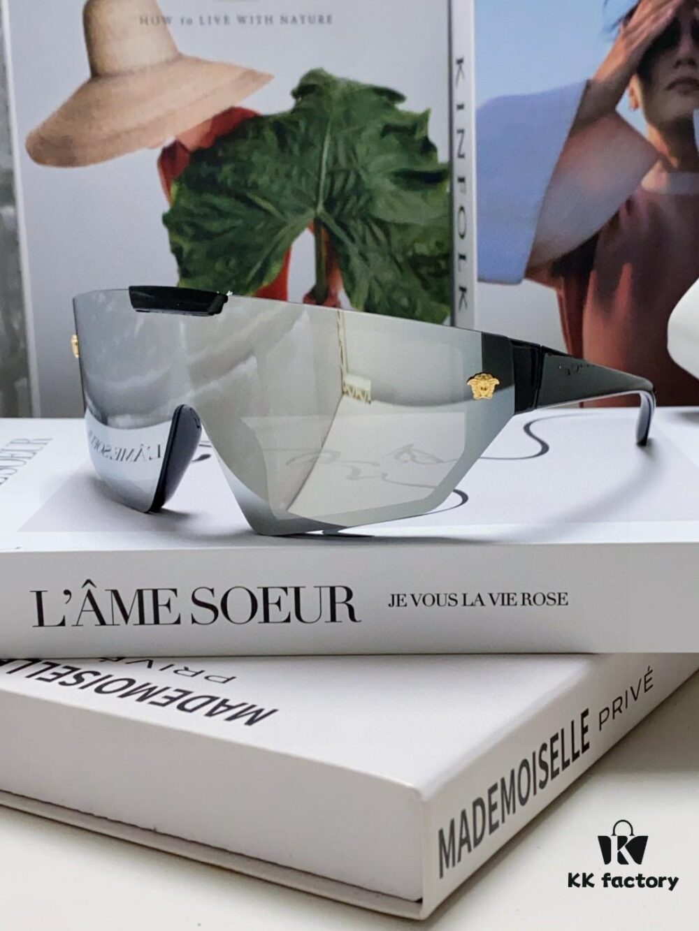 VERSACE Versace [Spring/Summer 2024 New Arrival] Unisex Sunglasses, One-Piece Mask-Style Eyewear