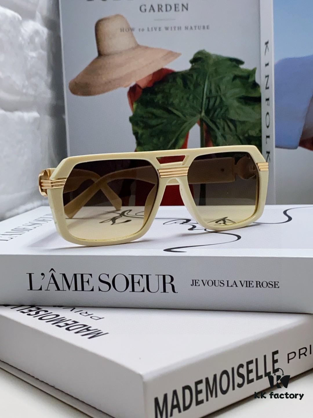 VERSACE Unisex Classic Black and Gold Sunglasses Fashion Couple Shades VE4399