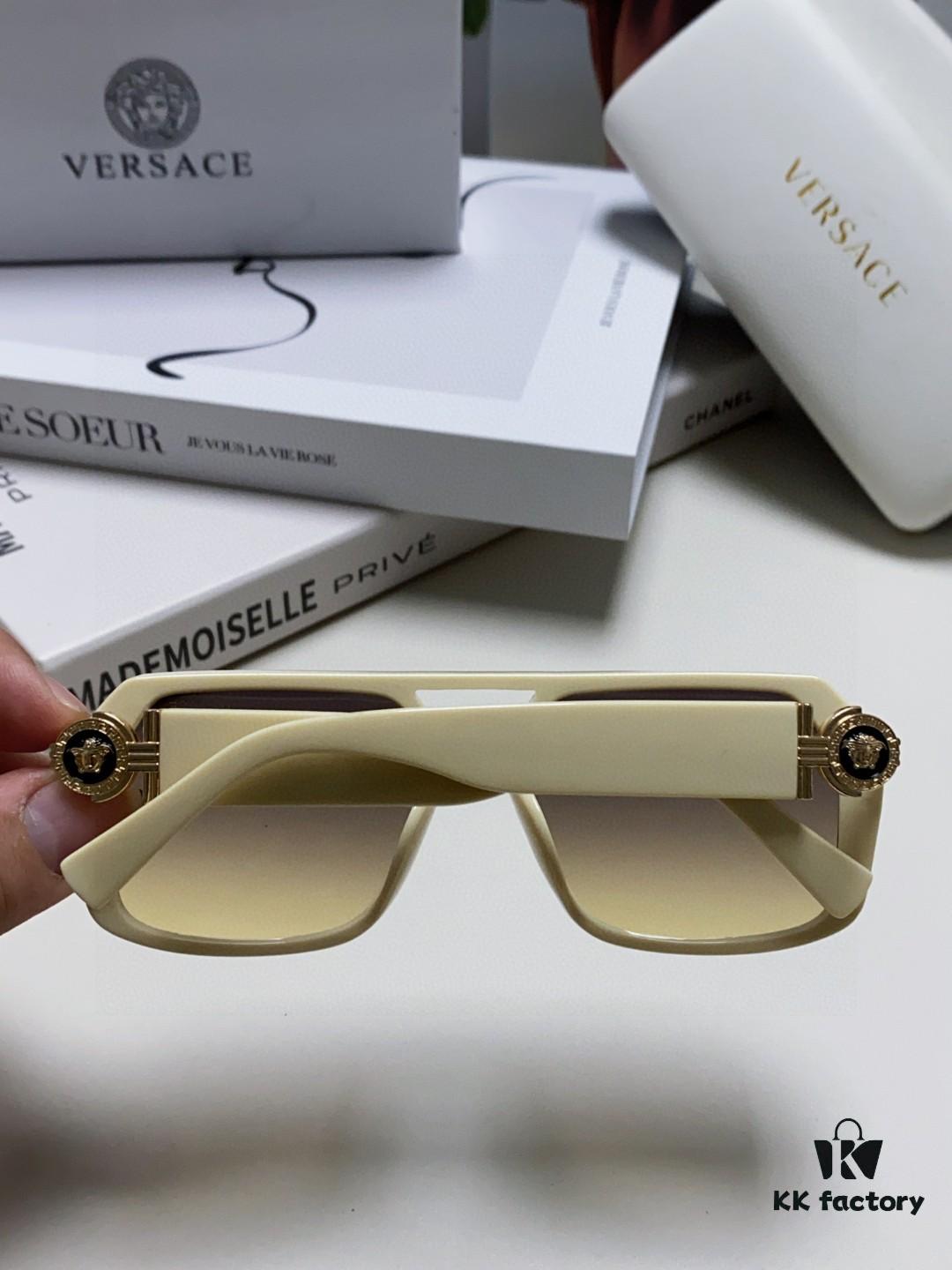 VERSACE Unisex Classic Black and Gold Sunglasses Fashion Couple Shades VE4399