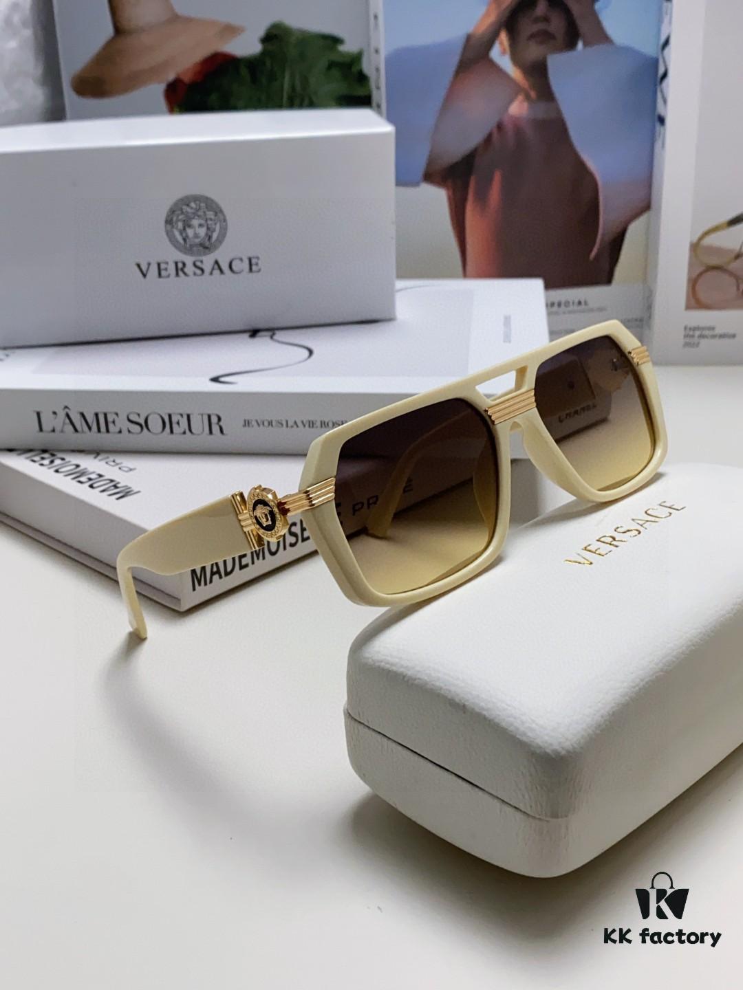 VERSACE Unisex Classic Black and Gold Sunglasses Fashion Couple Shades VE4399