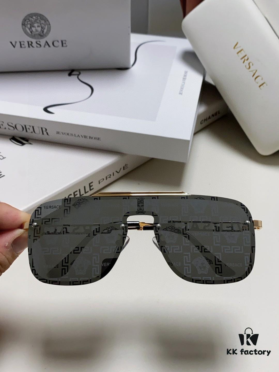 Versace 2024 New Arrival Unisex Sunglasses, Stylish UV-Protective Women's Casual Sunglasses, Fashionable European and American Design, Comfortable Eyewear