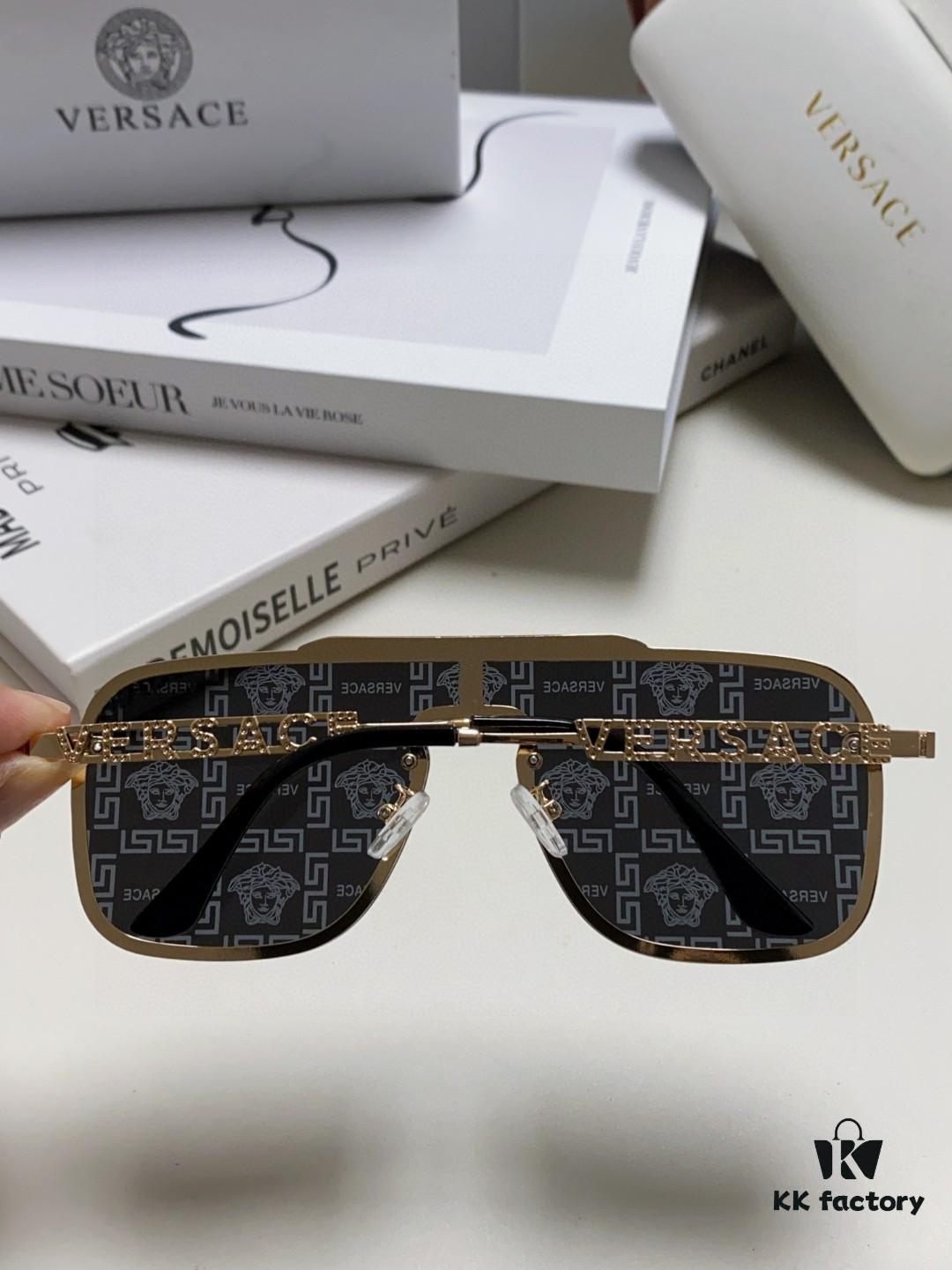 Versace 2024 New Arrival Unisex Sunglasses, Stylish UV-Protective Women's Casual Sunglasses, Fashionable European and American Design, Comfortable Eyewear
