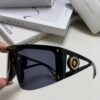 Versace 2024 New Arrival European and American Style One-Piece Sunglasses, Fashionable Oversized Hollow-Out Sunglasses for Men and Women